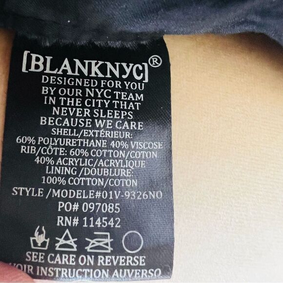 Blank NYC Drape Front Open Waterfall Faux Leather Wrap Moto Jacket, Black, Small - Picture 7 of 14